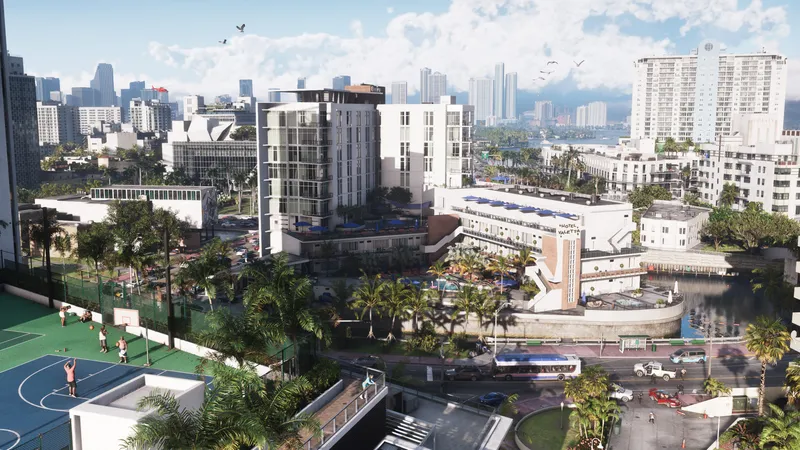 GTA VI gameplay scene in Vice City