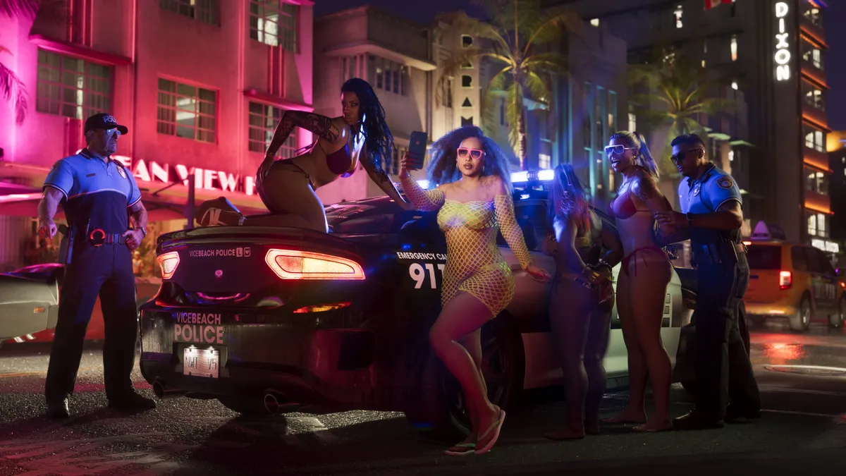 Vice City's modern skyline where new digital services will transform the criminal underworld