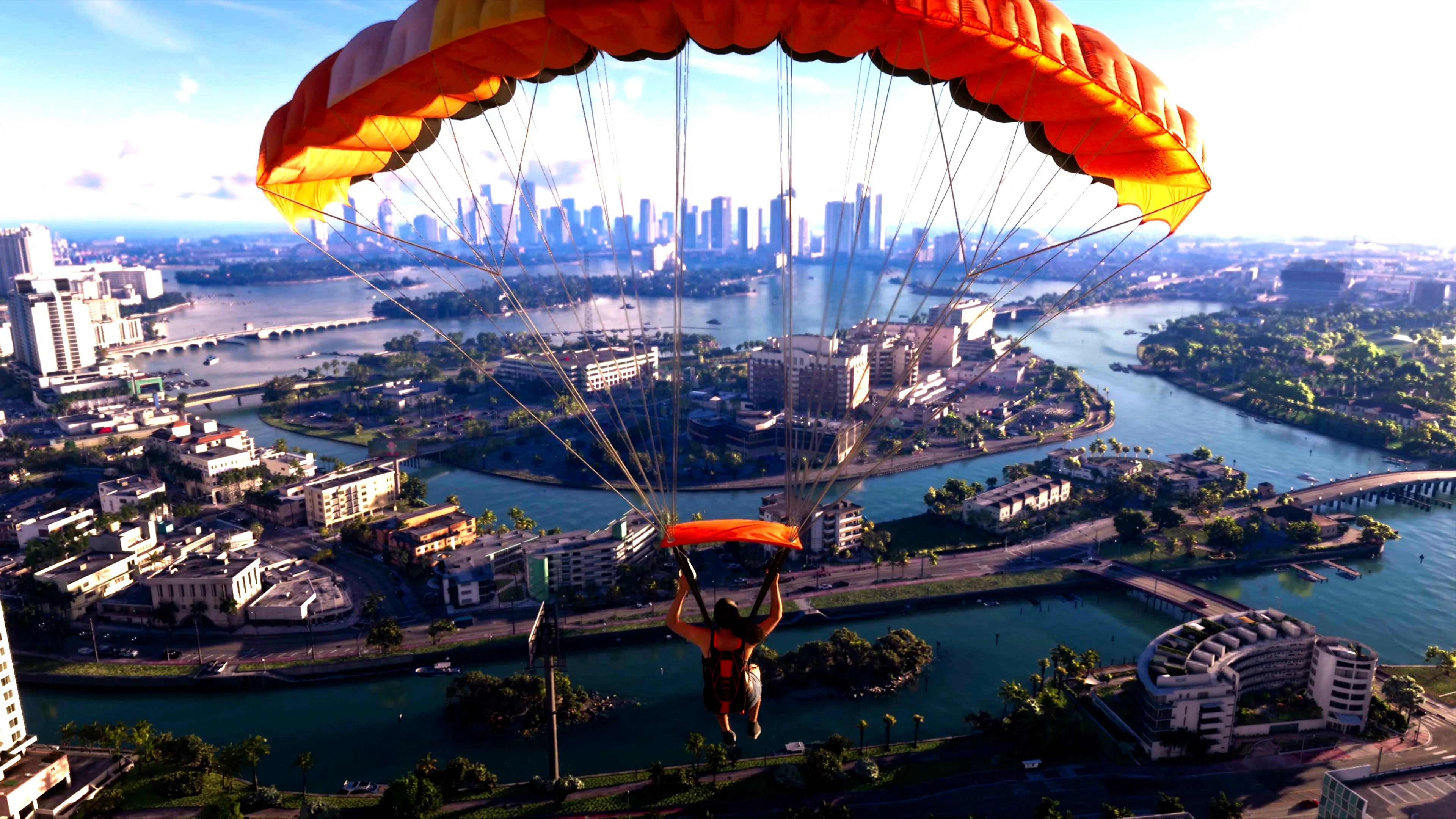 Parachuting over Vice City in GTA 6